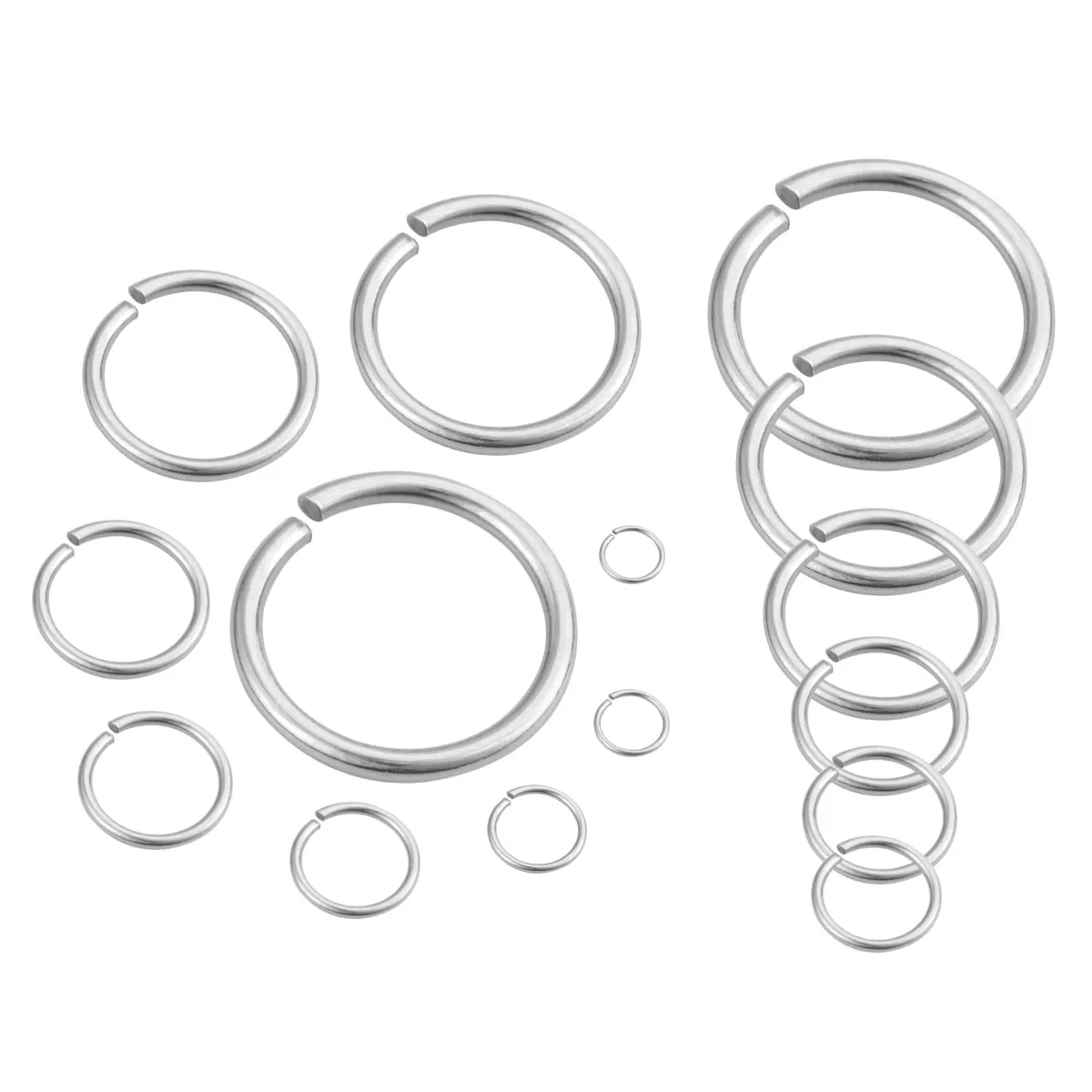12/15/20/25/30/mm Stainless Steel Jump Rings Split Ring Jewelry Connector Openable Rings For DIY Bracelet Necklace Accessories image 5