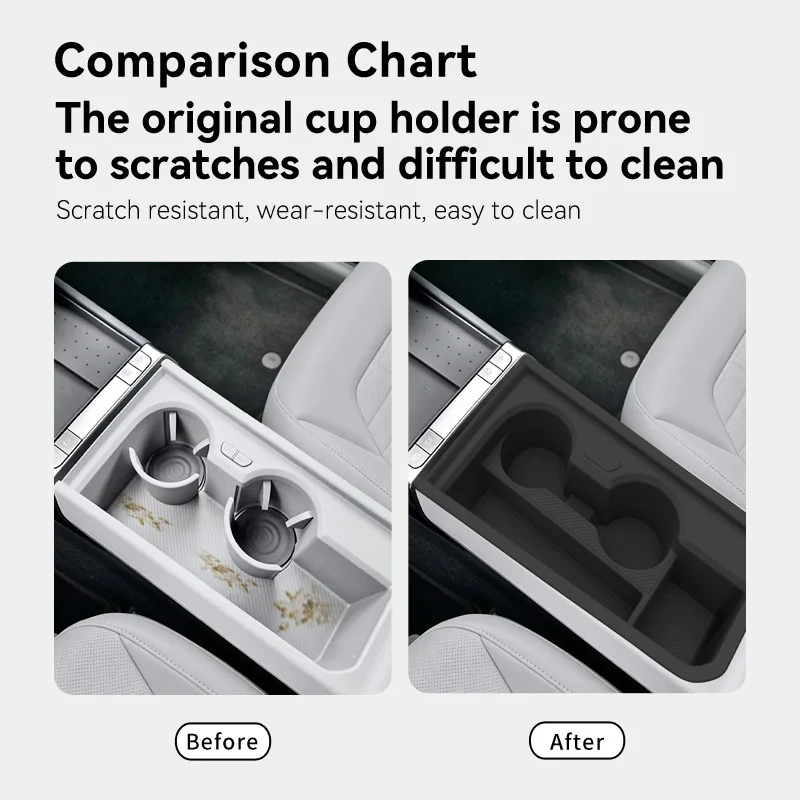 For 26 Kia Setus center console water cup cover SELTOS silicone protective anti slip pad automotive interior supplies