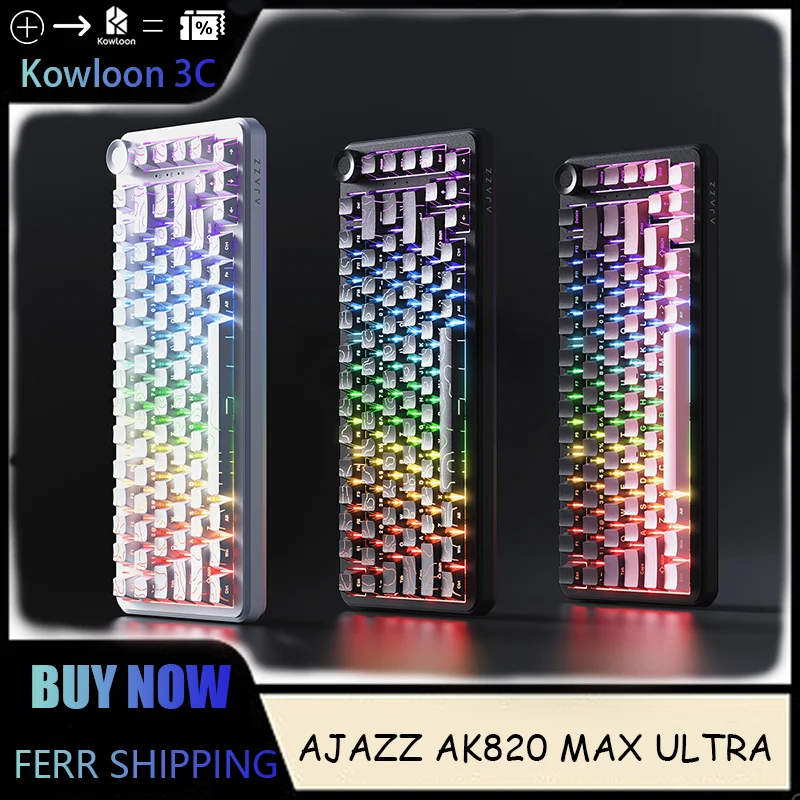 

AJAZZ AK820 MAX ULTRA Magnetic Switch Mechanical Keyboards Hot Swap 8kHz Polling Rate RGB Customized Wired Gaming E-sports