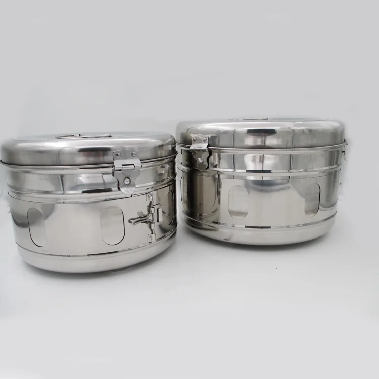 Surgical Instruments Stainless Steel Sterilization Drum professional Sterilization Container 30cm