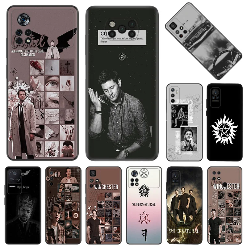 Phone Cases For Xiaomi Poco C40 C51 C50 C61 M5 M4 Pro M3 X5 X4 X3 F5 F4 F3 GT F1 14 A3X Supernatural Black Soft Anti-Drop Cover