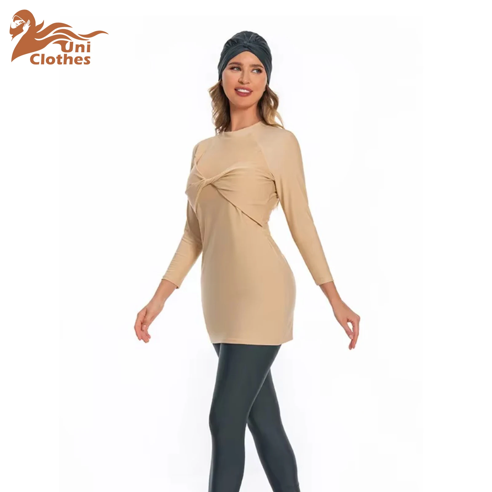 

UNI Muslim Swimwear Burkini Hijab Swimsuit Women Modest Bathing Suit Conservative Wear Islamic Swimming Suit Woman Beachwear