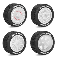 4PCS 60mm RC Wheels Tires, Rubber Tires for Tamiya M Chassis, Upgrade Parts for MJX 14303 14304