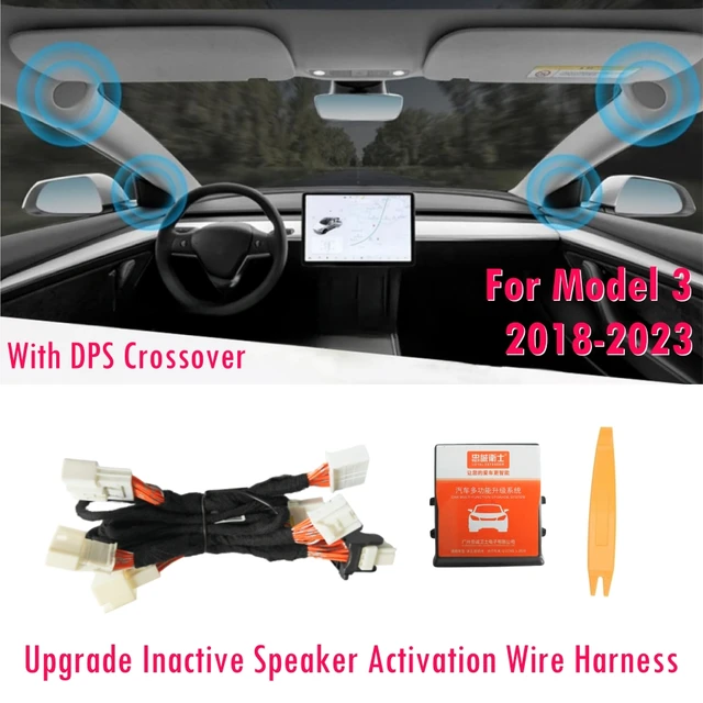 Ulepszenie nieaktywnej wiązki przewodów aktywujących głośnik pasuje do crossovera DSP dla modelu Tesla 3 2018-2023 kabel głośnikowy z DSP Box