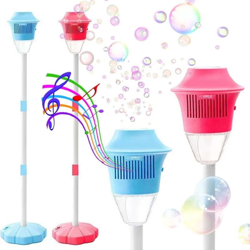 

Automatic Bubble Machine Stand With Light Music Bubble Courtyard Light Adjustable Bracket Suitable Wedding Birthday Party Gift