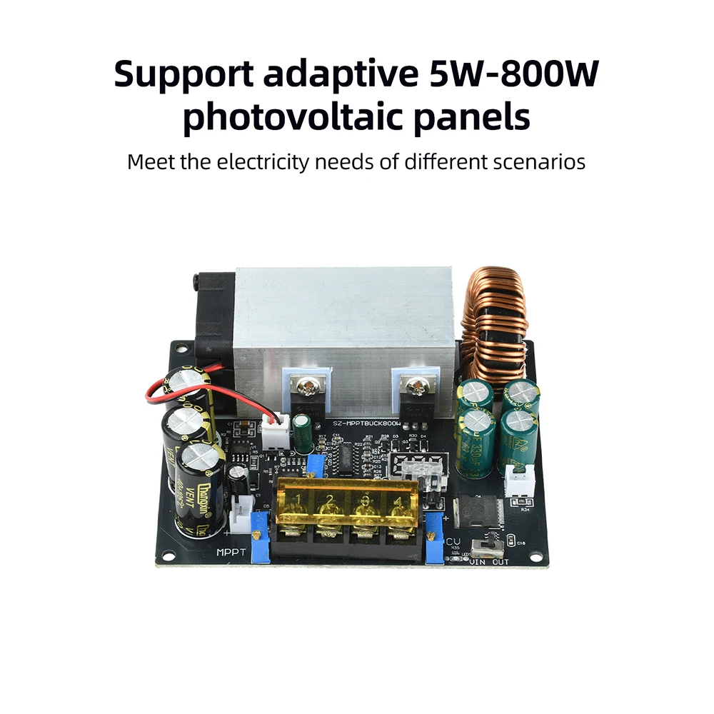 800W 25A MPPT Solar Charging Power Supply Module DC-DC adjustable Step Down Buck Converter 18V-90V to 2-60V Auto Charging Board - view 4