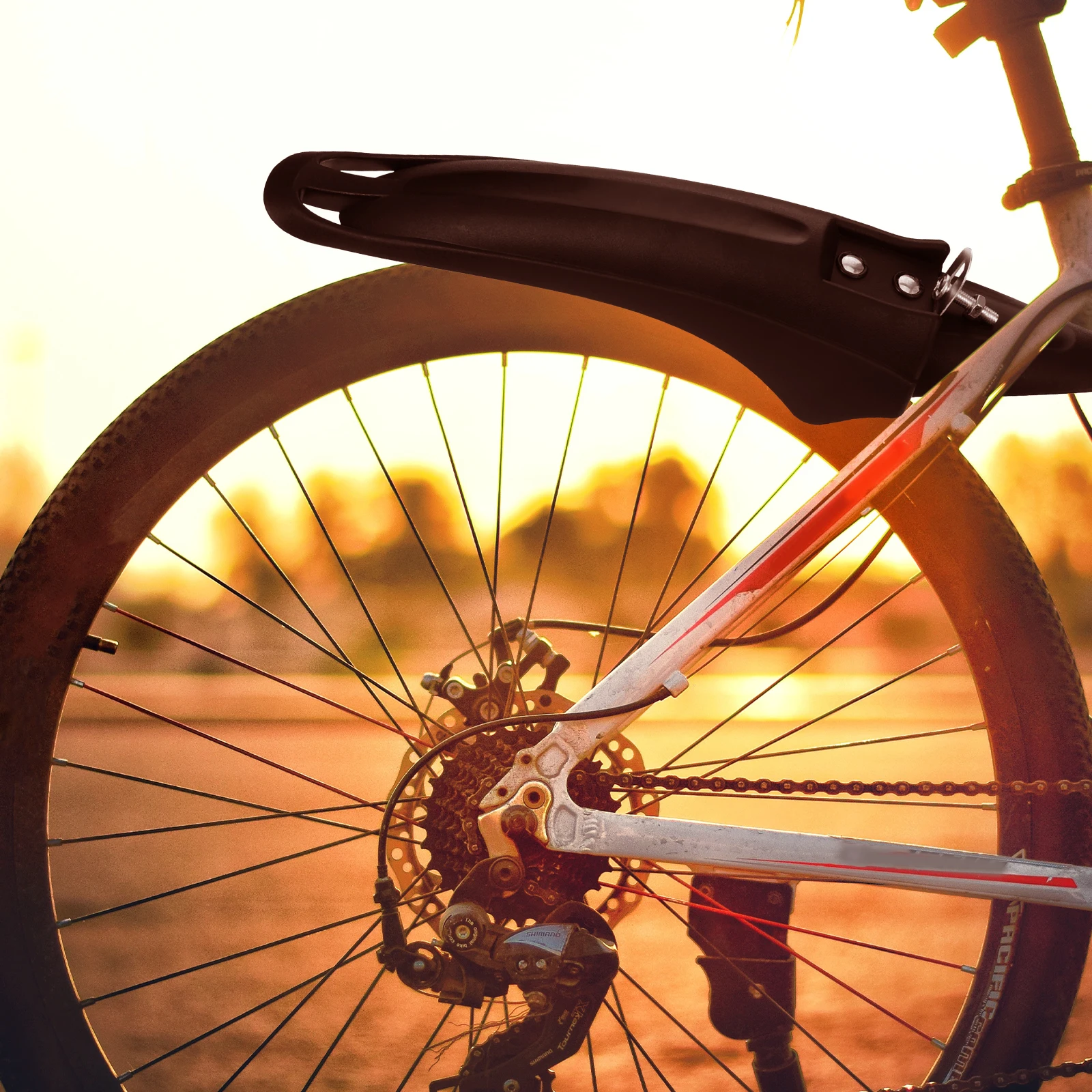

Universal Bike Mudguard Mountain Front Rear Durable Lightweight Plastic Replacement Guard Mudflap Easy