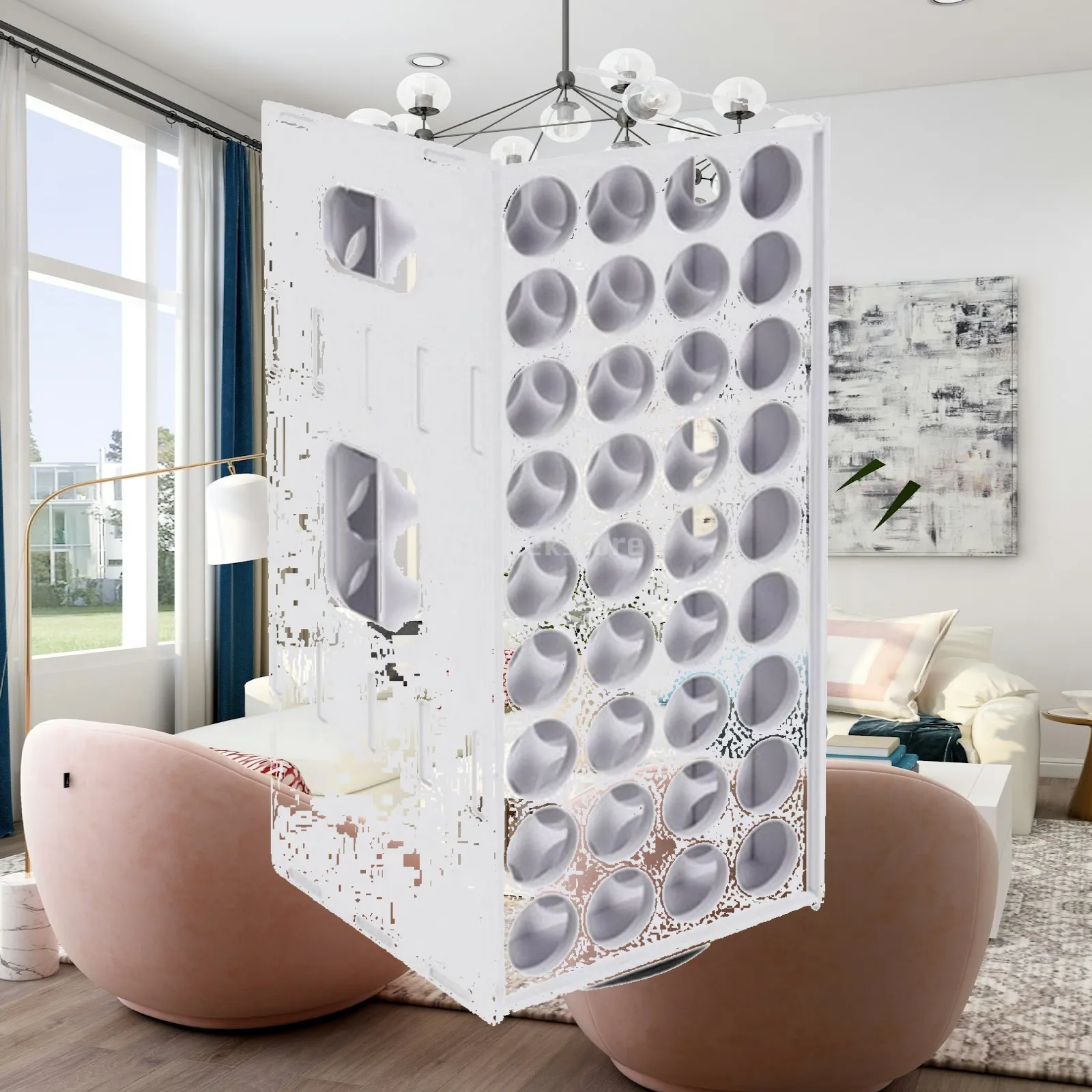 Rotating Art Supply Rack Plastic Paint Holder for Desk Storage of Markers Drawing Tools and Small Items