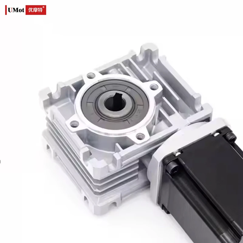 

UMOT Big Torque 4.1-15Nm Load 1830N Hybrid Deceleration 57mm NEMA23 Worm Gear Stepper Motor 15Arcmin 1:5-1:80 Worm Gear DC Motor