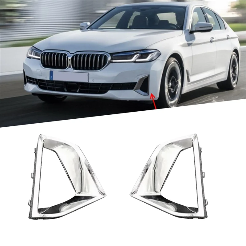 

Highly Recommended Car Front Bumper Fog Light Trim Frme 51119463481 51119463482 For BMW 5 Series G38 G30 2021-2024 Parts Air Duc