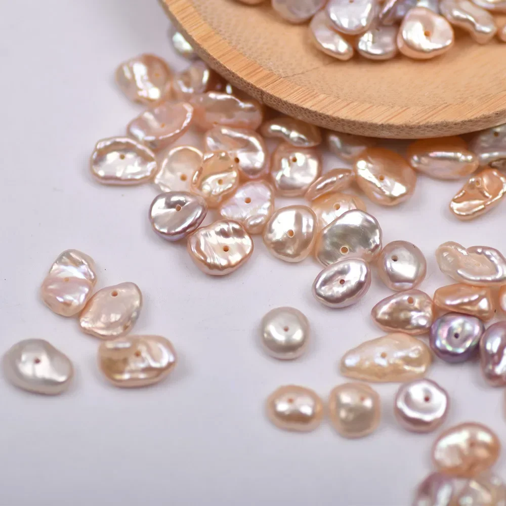 Natural freshwater pearl loose beads mini petals keshi 5-7mm holed  beads Baroque DIY material nail accessories