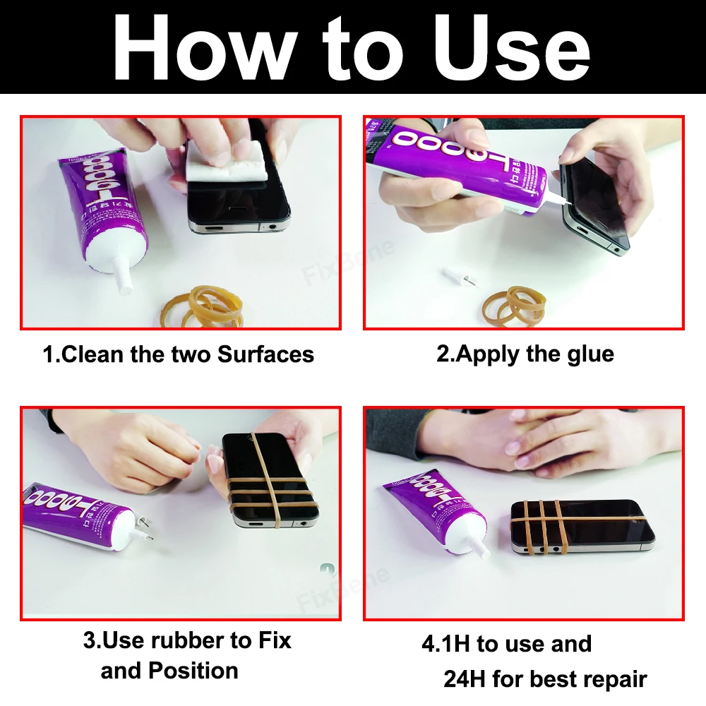 T9000 Mobile Phone Screen Glue Repair Kit Adhesive Strong Frame Back Cover Zhanlida Rhinestone Fabric Plastic Model Wood Acrylic