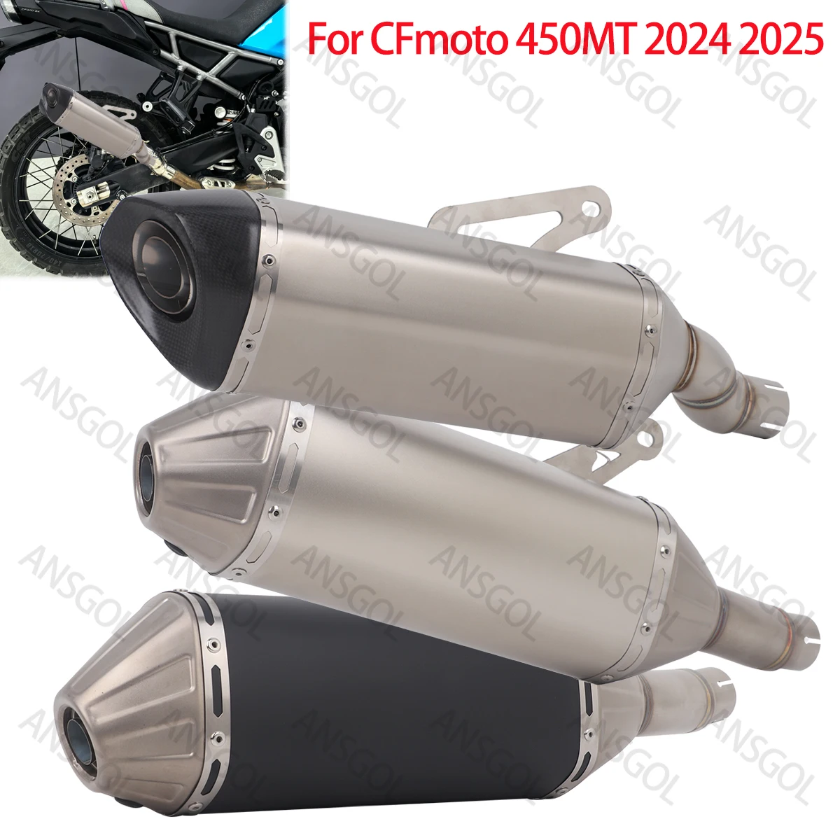 Exhaust Midpipe System Slip on For CFMOTO 450 MT 450MT 2024 2025 Escape Modify Muffler Link Mid Pipe with DB Killer