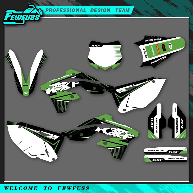 Fewfuss For Kawasaki KX250F KXF250 KXF 250 KX 250F 2013 2014 2015 2016 Motorcycle Background Graphics Decals Stickers Kits