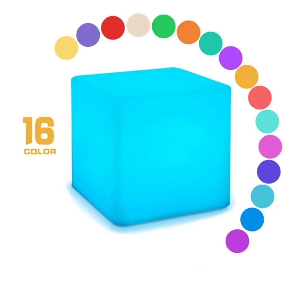 Home Decoration 16 Color Change RGB Led Cube Light Mini Colorful Small Block Light Dimmable Luminous Atmosphere Light Gift