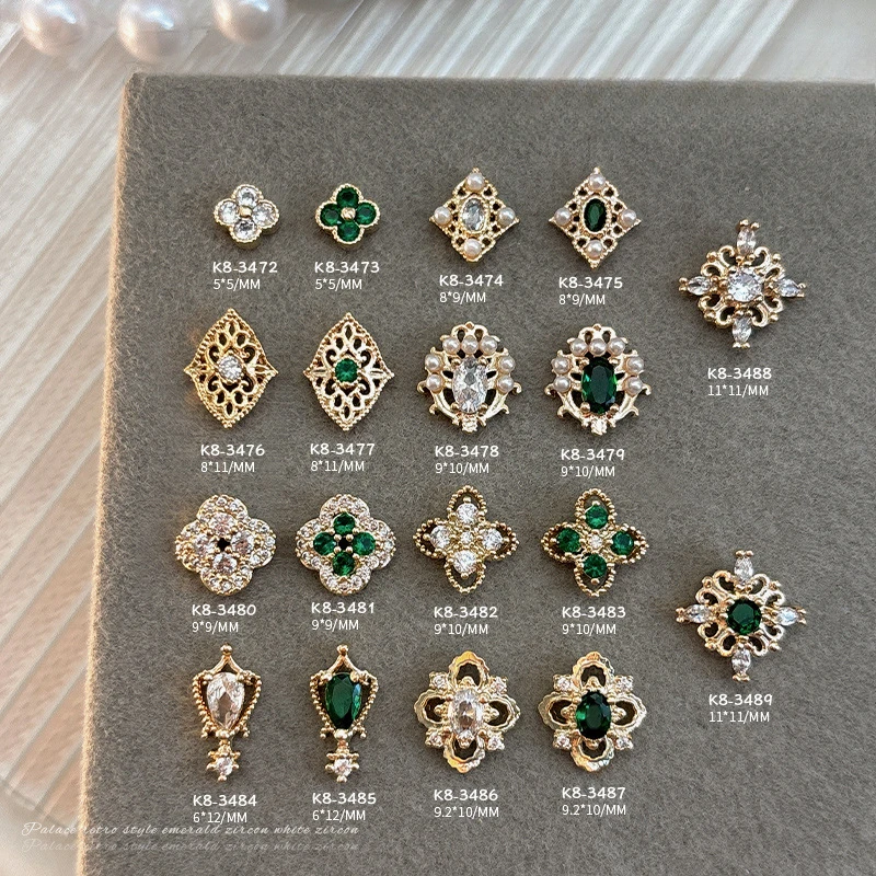 Internet Celebritys Popular Manicure Zircon Jewelry Buccellati Four Leaf Alloy Hollow Diamond Waterproof Nail Accessories