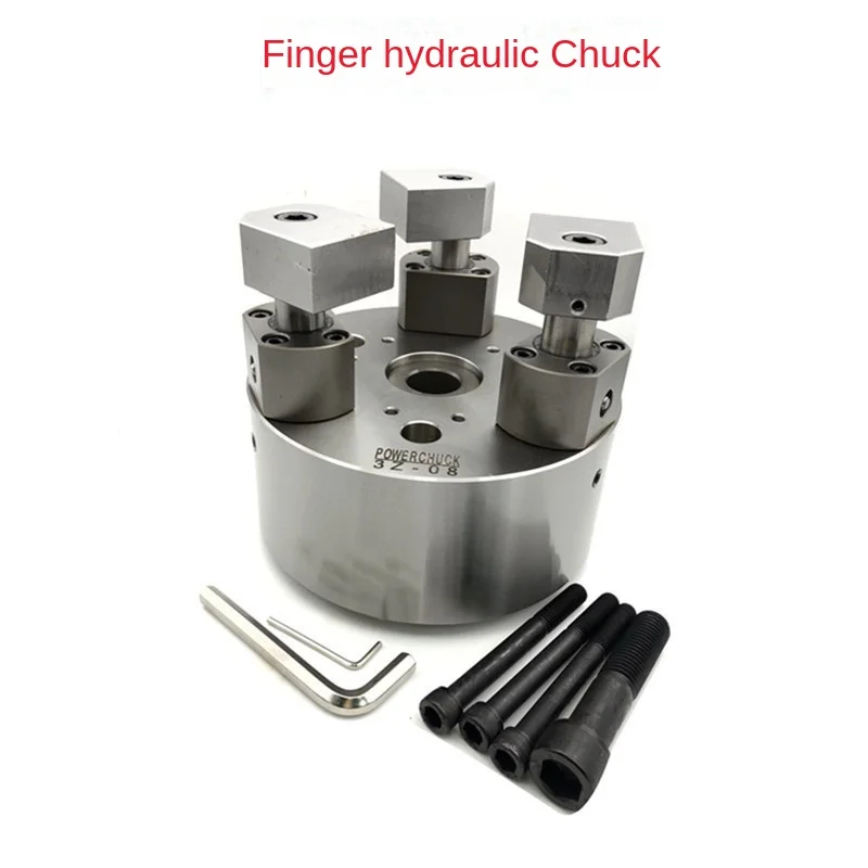 WEIZHUO 3Z-06 Finger Hydraulic Three-Jaw Chuck High Speed Steel 0.02 Accuracy 6 Inch Length Hardness 56-62 Lathe Use 1 Year
