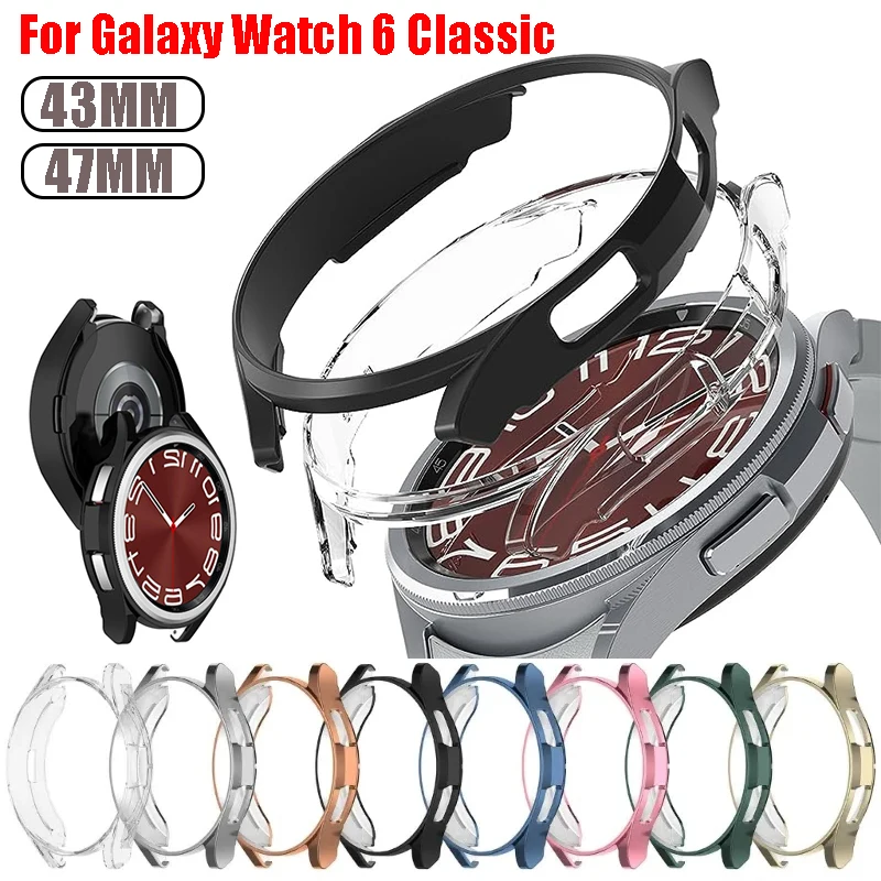 Case For Samsung Galaxy Watch 6 Classic 43mm 47mm Screen Protector For Galaxy Watch 6 Classic Shock-Proof Soft TPU Bumper Cover