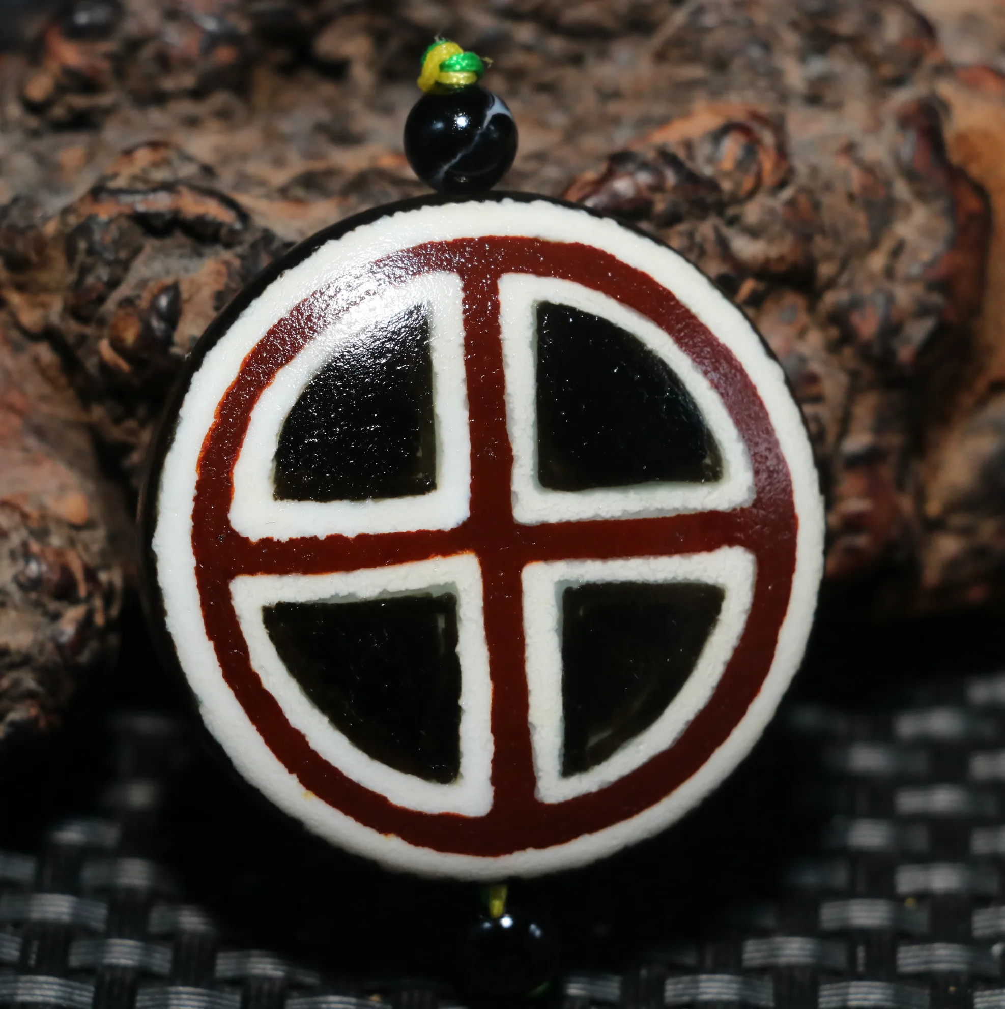 

Ultra Magic Energy Tibetan Old Agate Colorful Big Fortune Goat Eye dZi Bead Pendant Amulet LS TIMESTOWN Sauces RPL230201a4