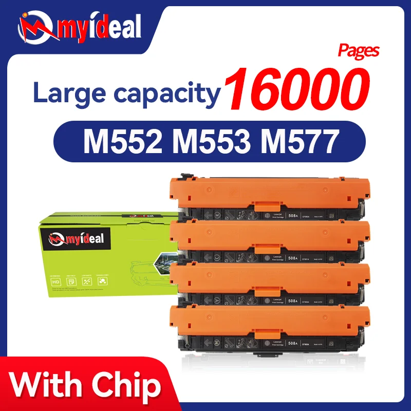 

1PC New compatible 508X CF360X CF361X CF362X CF363X Toner cartridge for HP ColorLaser M577z M552dn M553n M553dn M553x M577f
