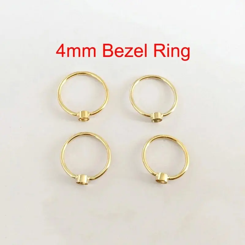 14K Gold Filled 4mm Bezel Ring Minimalist Boho Knuckle Ring for Women US Size Bezel Rings Gold Jewelry Anillos Mujer