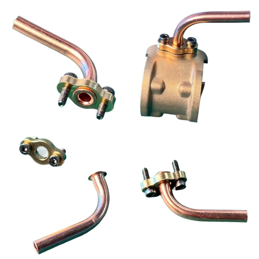 Steam Engine Model Exhaust Pipe Accessories Small Engine Exhaust Bend Kit Durable All copper Model Exhaust Pipe Modification