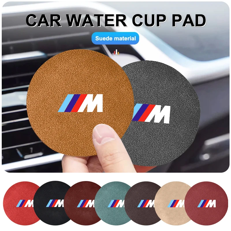 2PCS Car Coaster Cup Holder Anti-slip Vehicles Accessories For BMW E46 E90 F30 E60 F11 F30 F20 G20 E39 G30 E92 E87 X3 Series 3