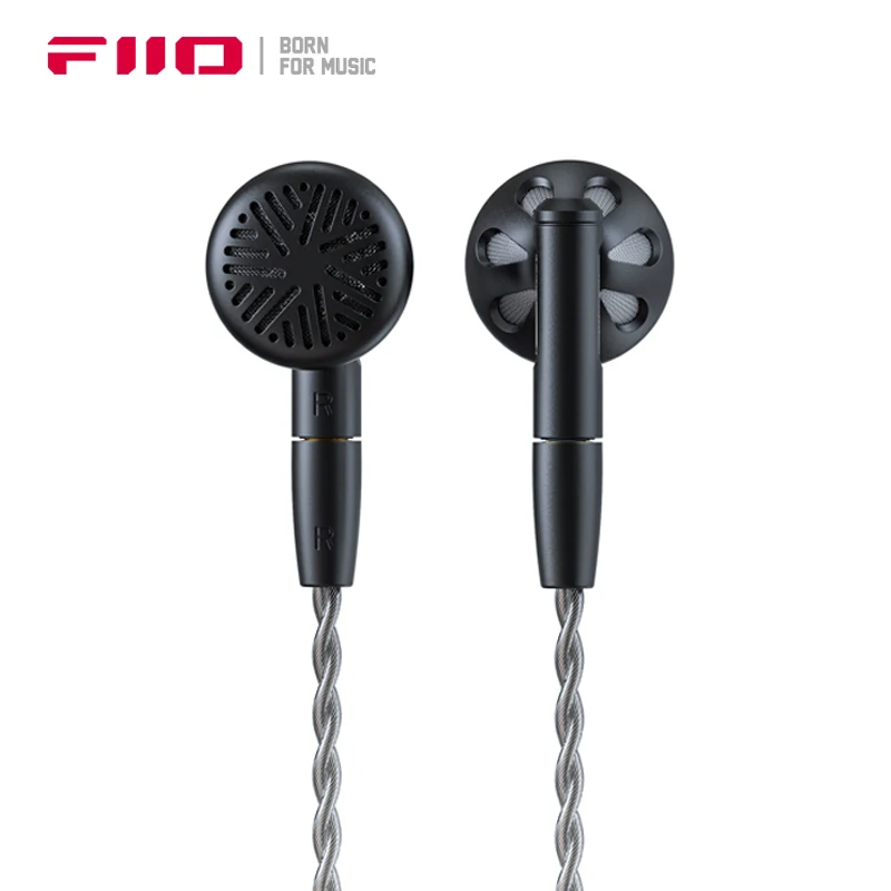 

FiiO FF5 Earphones Carbon-based 14.2mm Dynamic Earbuds Extended Bass Acoustic Resistance Pipes Headphones Detachable MMCX Cable
