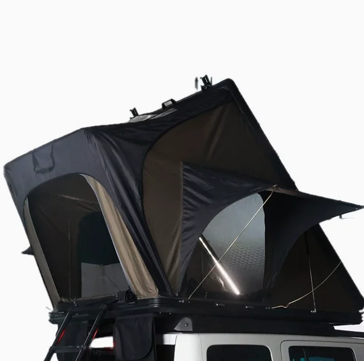 Hard Shell Aluminum Triangle Automatic Waterproof Roof Top Tent 4wd Car Rooftop Tent For Car With 2-4 Person