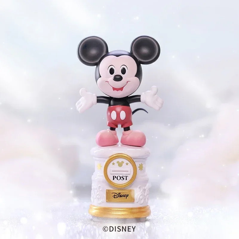 MINISO Disney 100th Anniversary Seal Series Model Blind Box Kawaii Stitch Mickey Mouse Lotso Children's Toy Birthday Gift