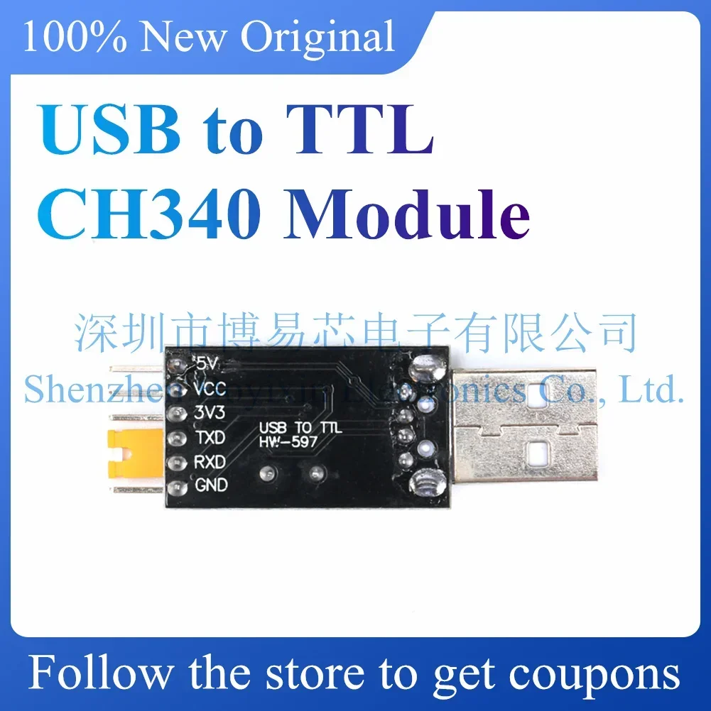 NEW USB to TTL CH340 module STC microcontroller download line brush machine board USB to serial port