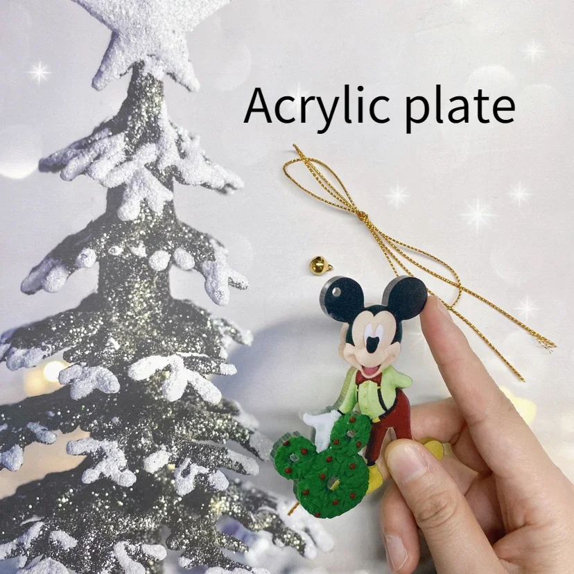 2023 Disney Chuột Mickey Giáng Sinh Đồ Trang Trí Quà Giáng Cây Mặt Dây Chuyền Hình Chuột Minnie Búp Bê Treo Trang Trí Navidad Noel Trẻ Em Quà Tặng