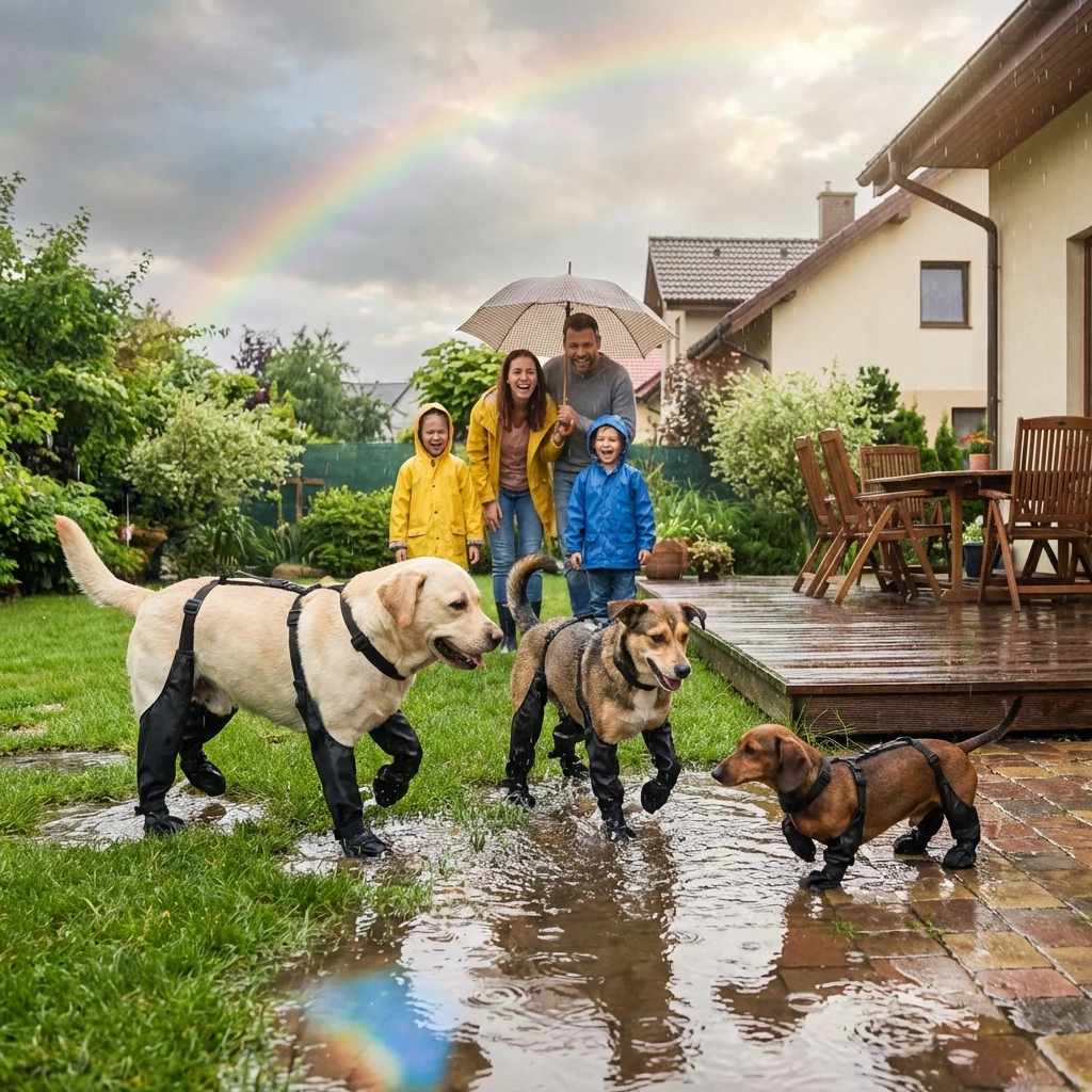 

4 Season Breathable Waterproof Dog Boots All-Weather Paw Protection with Comfort Lining Lightweight Flexible for Daily Walks