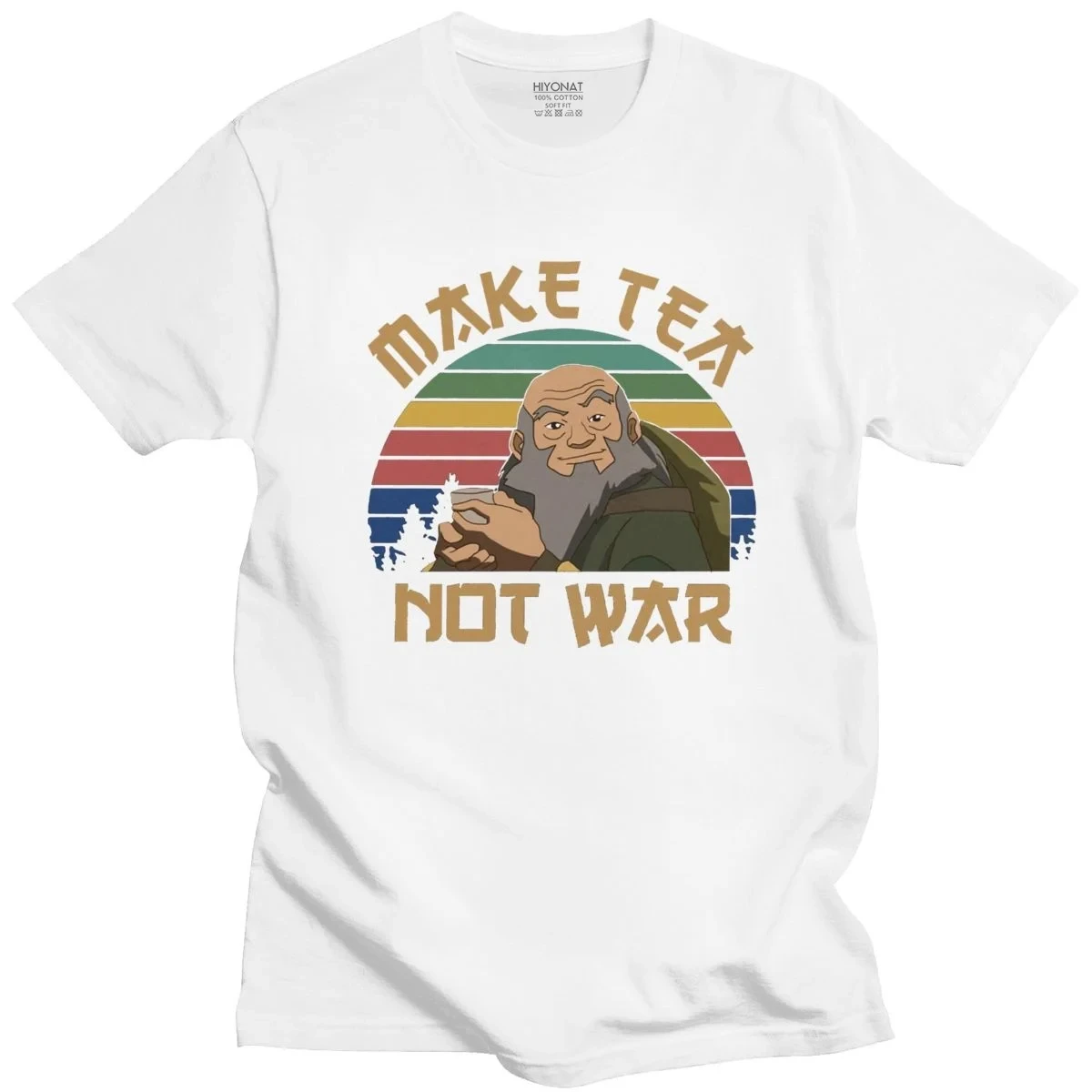 Avatar The Last Airbender Funny T-shirt Short Sleeve Streetwear Iroh Make Tea Not War Fashion Tops Anng Tees Gift Clothing