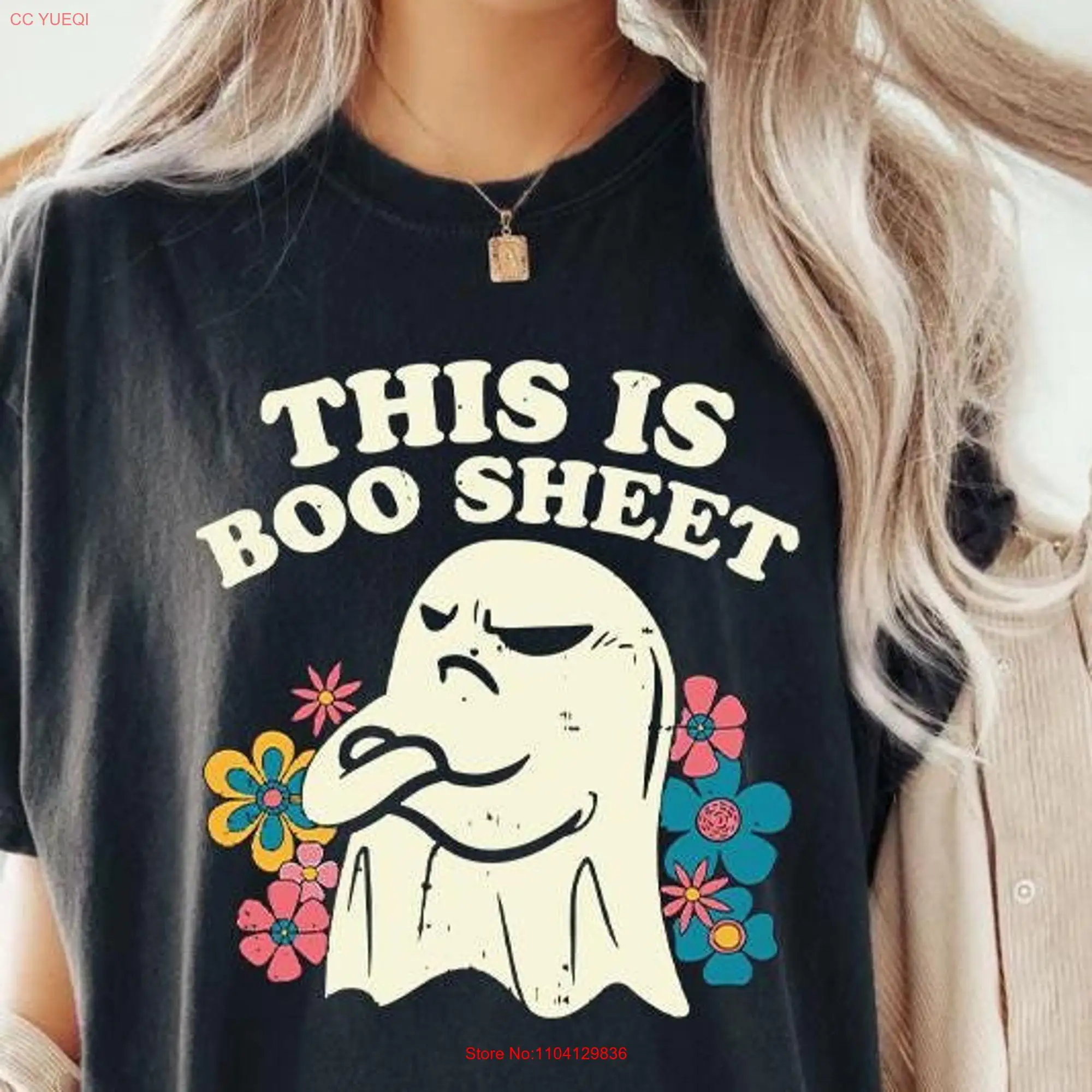 This Is Some Boo Sheet SweaT T Shirt Funny Halloween GhosT Retro Kids Spooky Season long or short sleeves