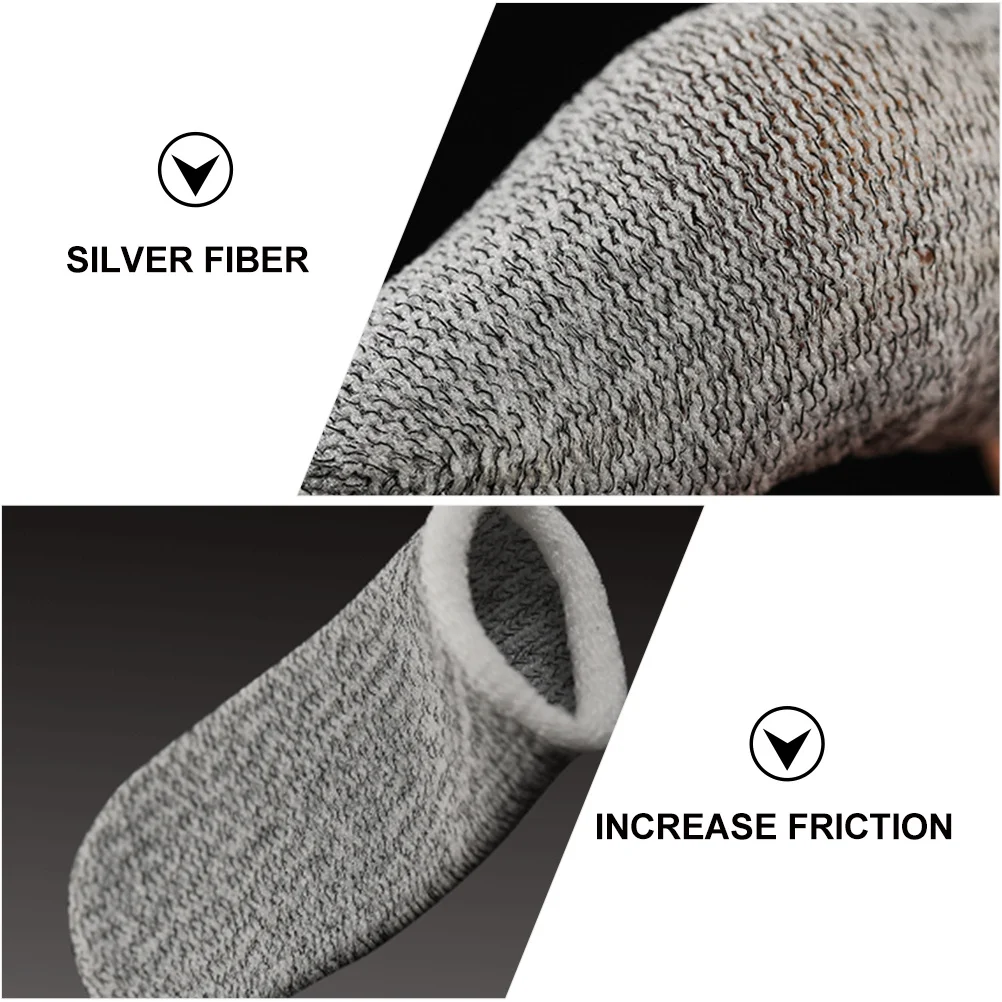 

10Pcs Breathable Anti-Sweat Finger Sleeves Durable Wear-Resistant Flexible Finger Protectors for Mobile Game Supplies