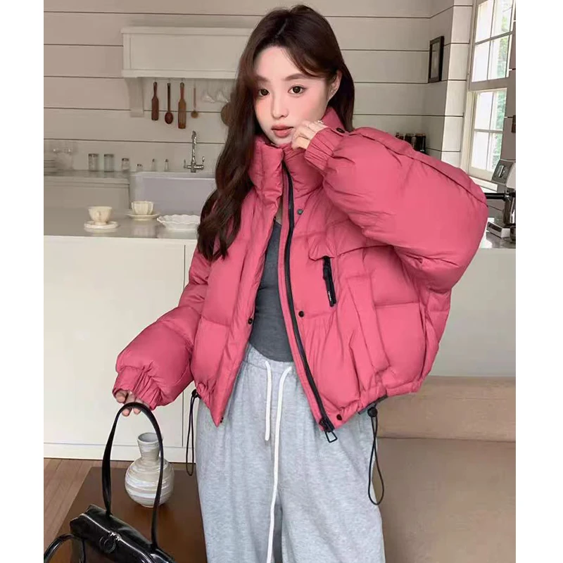 

Short Stand Collar Down For Women 2025 Korean Winter New Style Petite Age-Reducing Puffer Jacket Warm Cotton Coat