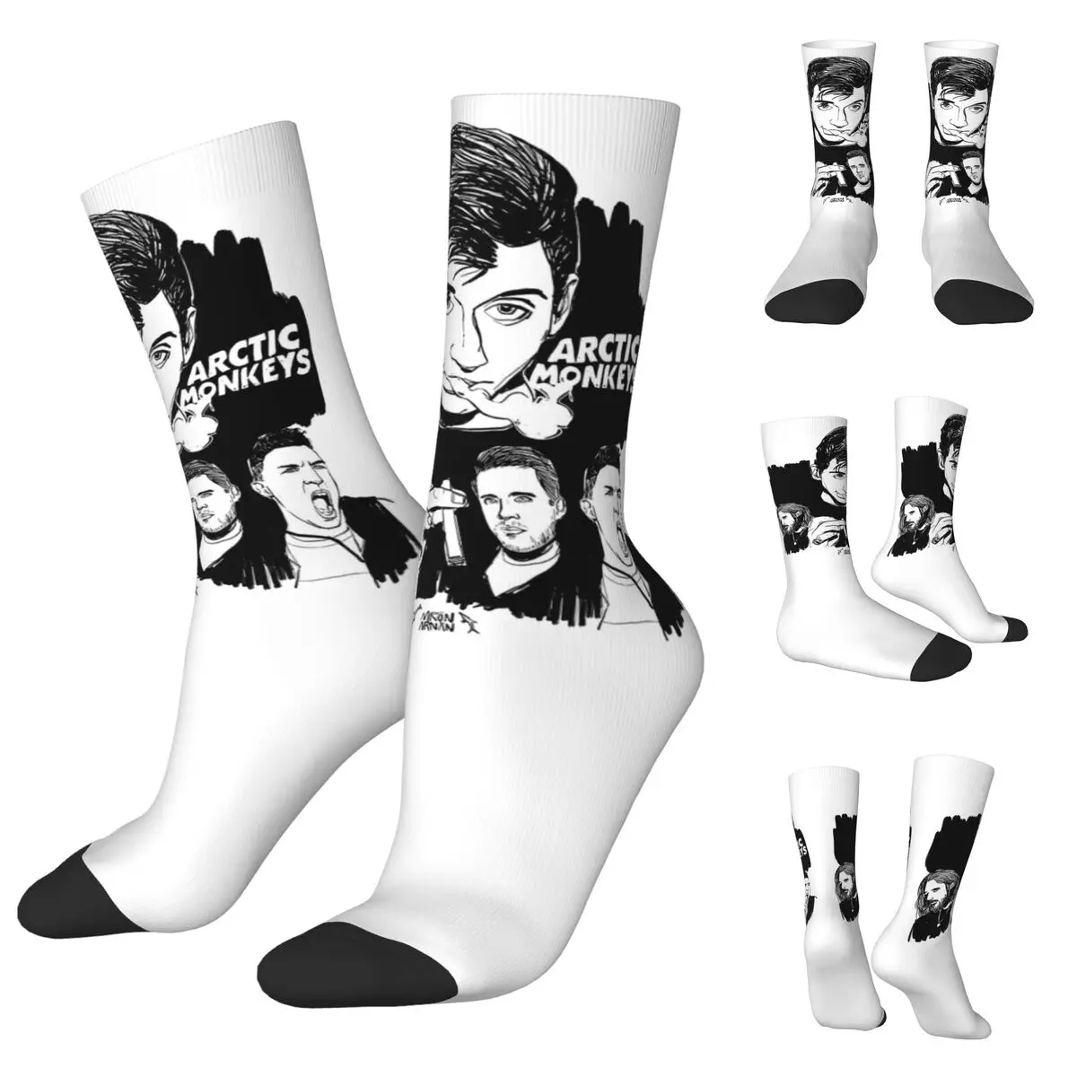 Arctic Monkeys Inspired Unisex Socks,Warm 3D Print Happy Socks Street Style Crazy Sock