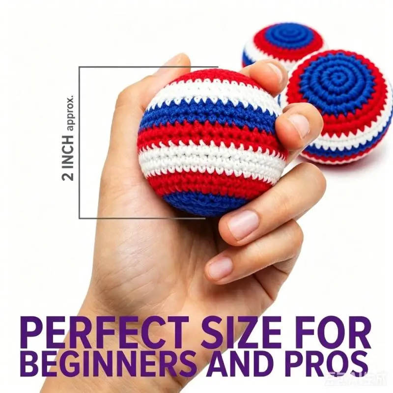 Handmade Crochet Balls USA 250th Anniversary Style Sturdy Quality For Outdoor Play Patriotic Parties And Gifting-TOY