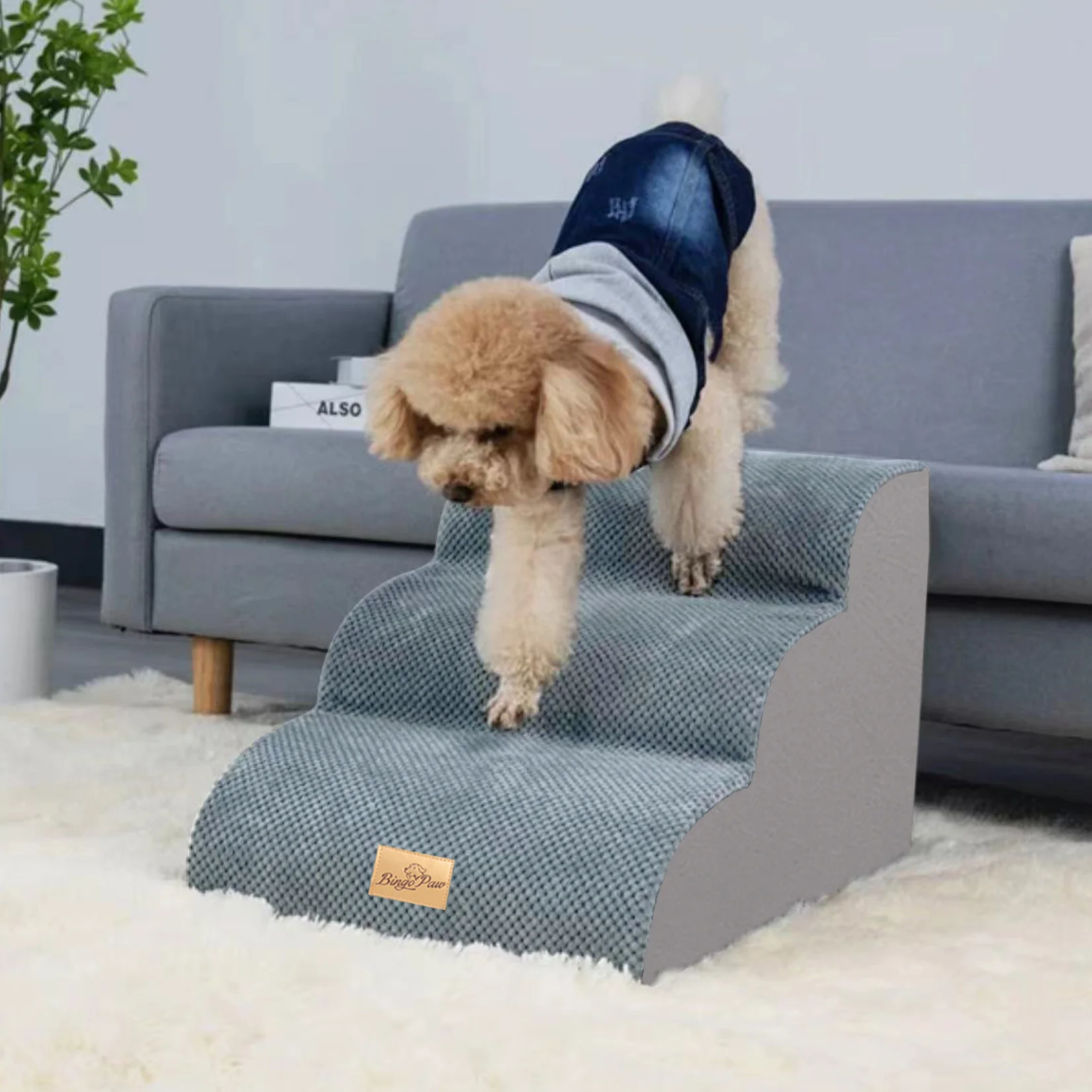 Pet Training Stairs with Removable Cover, 3, 4, 5 Steps, Bed, Sofa, Cats, Ladder, Ramp, XL