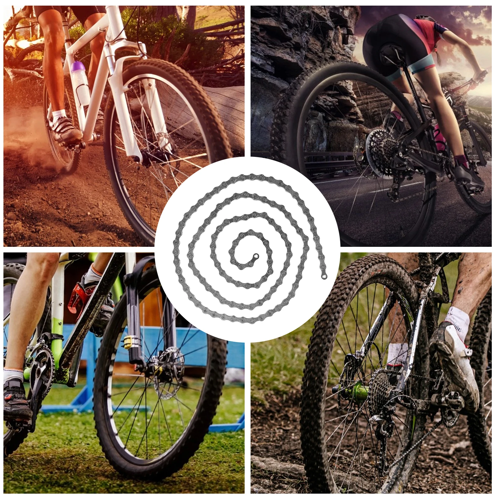 

Upgraded Mountain Sturdy Anti-Wear Racing Cycling Easy Installation Detachable Bicycle Chain Outdoor Road Bike
