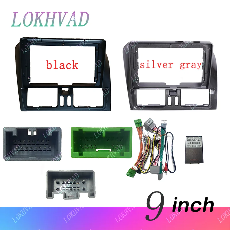 

Car Radio Fascias Frame For Volvo XC60 2008-2017 9 inch Stereo Panel Wiring Harness Connector Power Cable Adapter Canbus Decoder