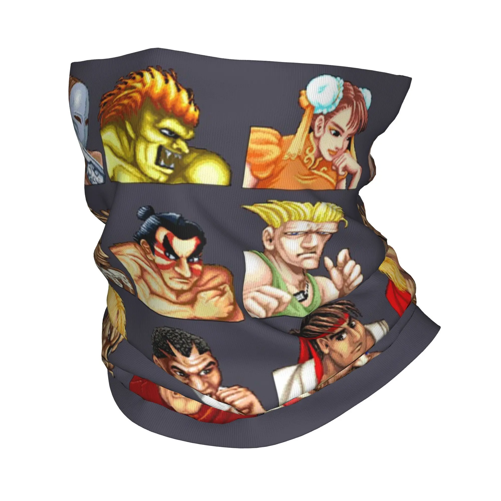 

Defeated Portraits Super Street Fighter Bandana Neck Gaiter Printed Mask Scarf Multifunction Headwear Cycling Unisex Adult