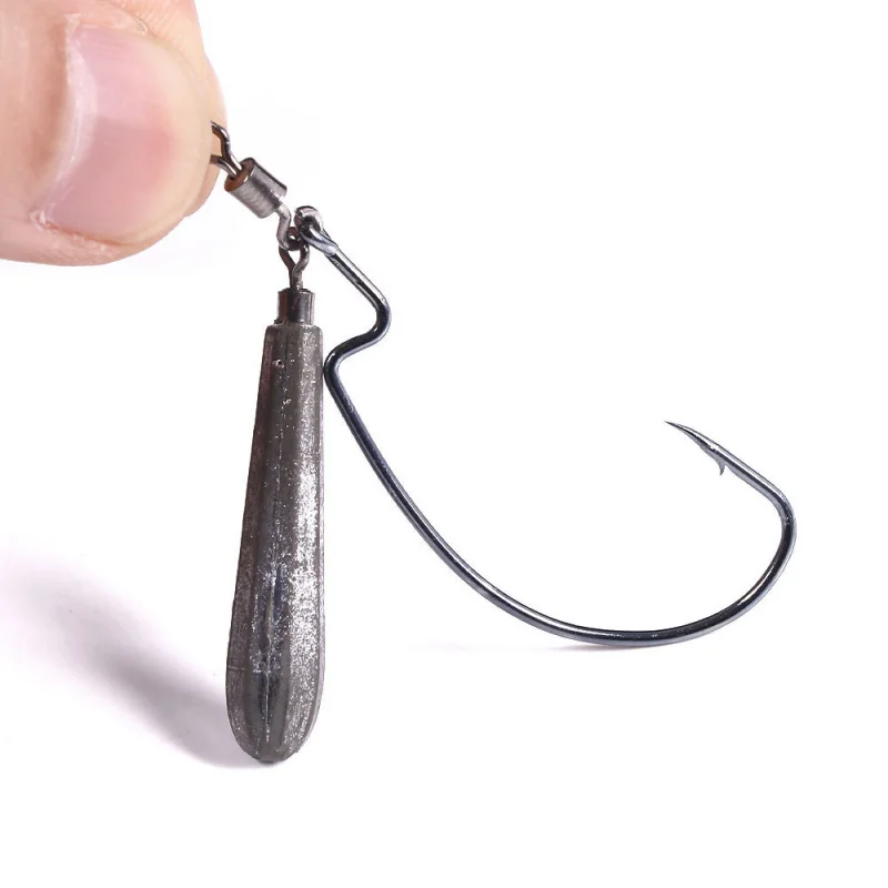5PCS Anti- Snag Lead Sinker Crank Hook 3.5 - 10g Lead Head Hook Soft Bait Set New Lure Fishing Hook view 4