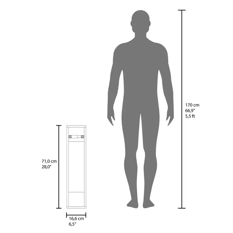 حامل ورق تواليت مرتفع مقاس 28 بوصة مع منظم رف ضيق للحمام وغرفة المعيشة وحلول تخزين المطبخ