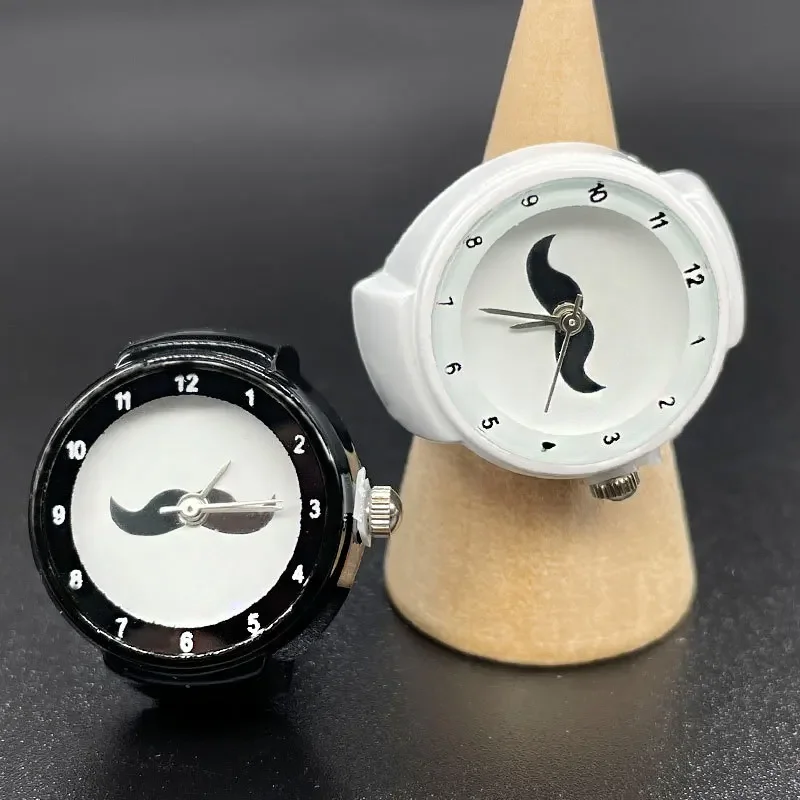 Luxury Finger Quartz Watch Mini Small Elastic Alloy Band Watches Children Rings Jewelry Clock Men Women Kids Quartz Watch Ring