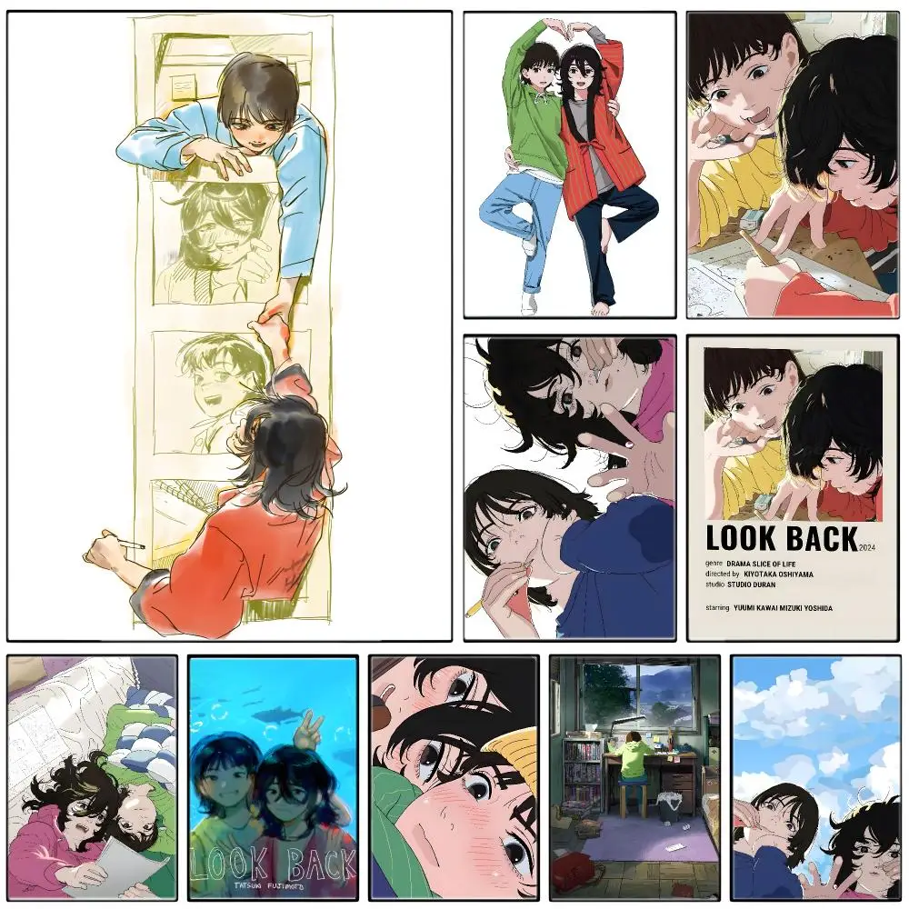 Slice of Life Anime L-Look Back Poster  Self-adhesive Art Waterproof Paper Sticker Coffee House Bar Room Wall Decor