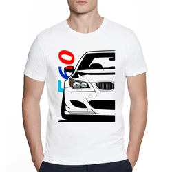 Vintage sports car Lovers Summer Men Short Sleeve bm M3 E60 E82 Print T-Shirt Hip Hop streetwear Boy Casual Old School Tops Tees