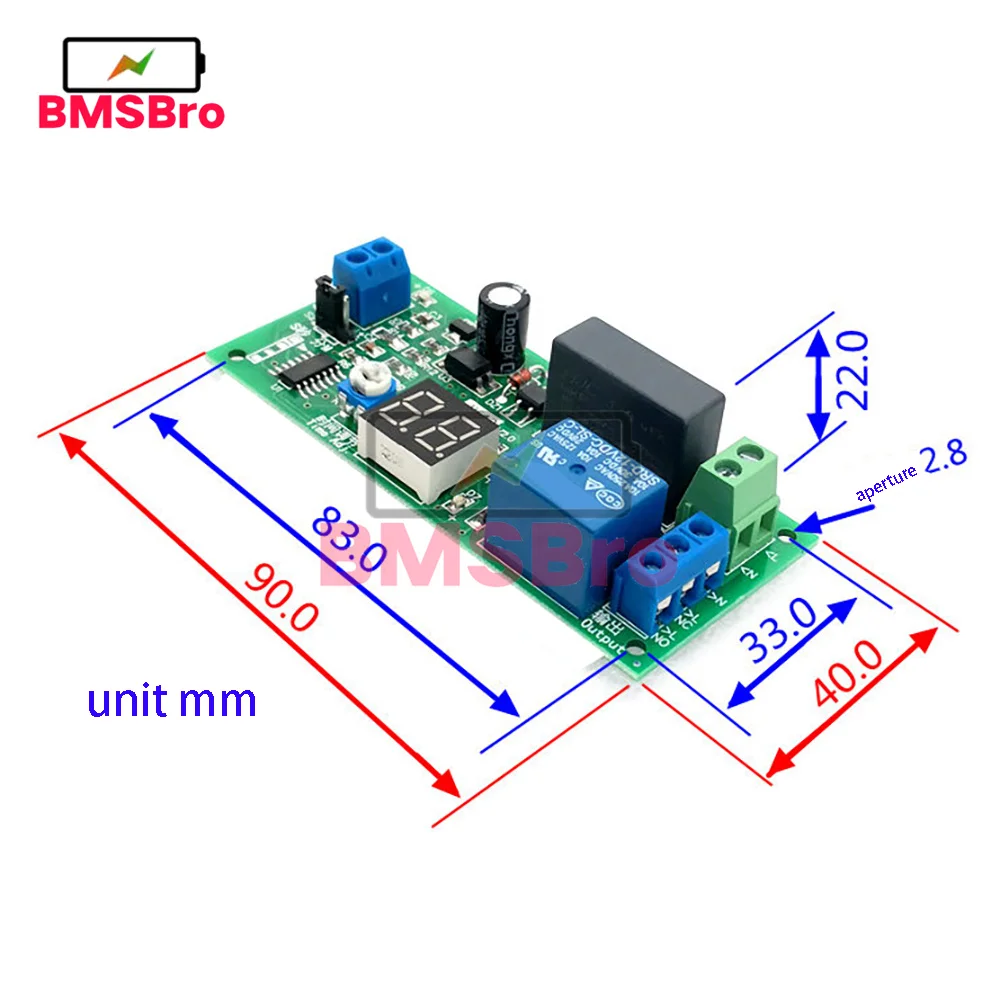 Ac 220v LEDデジタルカウントダウンタイミングタイマー遅延時間遅延リレーモジュール