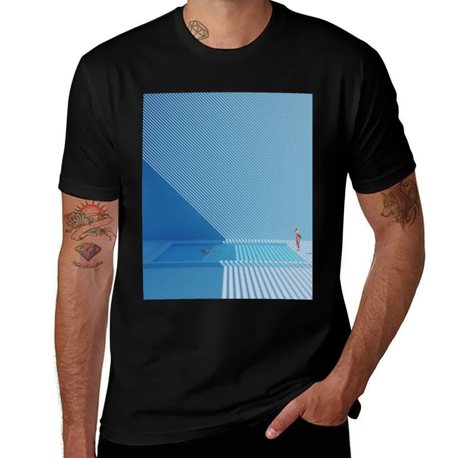

David Hockney Pool Paintings T-Shirt cotton t shirts man 100% anime t shirts oversize T-Shirt